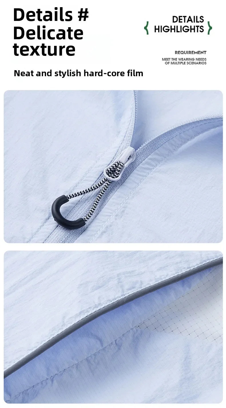 Summer Sun Jackets Men's Outdoor Cycling Clothing Quick Dry UV Skin Coat Women Sports Sun Protection Hiking Camping Windbreaker