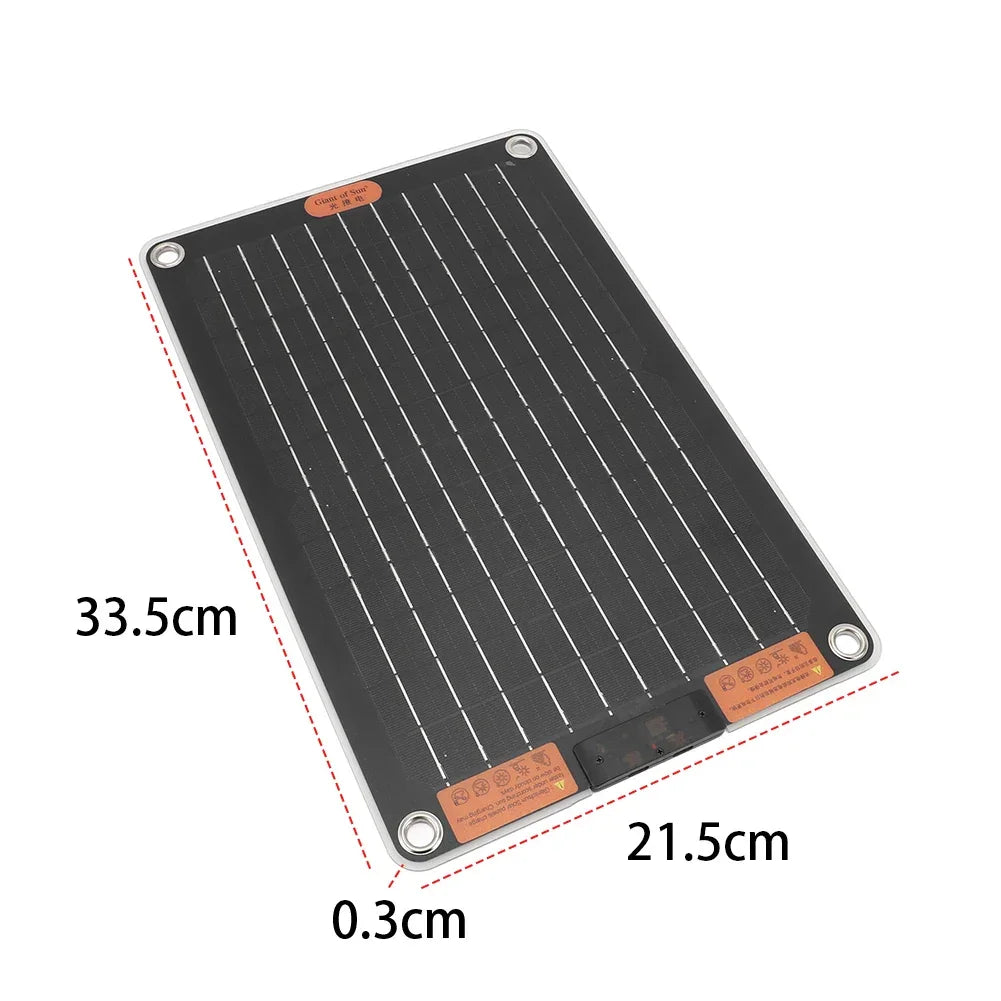 15W Portable Solar Panel with 2 USB Ports Camping Solar Panel Charger Solar Charger for Outdoor Camping Hiking Phone Charger