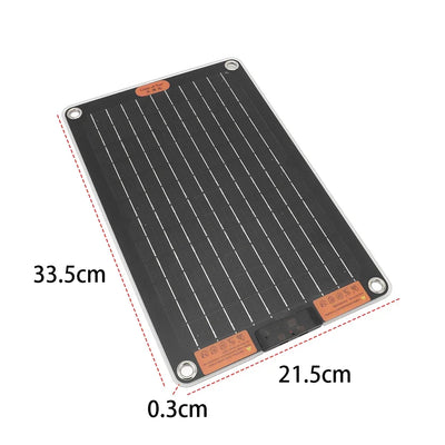 15W Portable Solar Panel with 2 USB Ports Camping Solar Panel Charger Solar Charger for Outdoor Camping Hiking Phone Charger