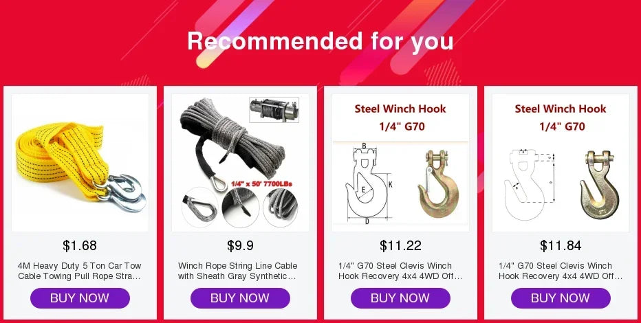 1 Pcs 3M/4M Car Tow Cable Heavy Duty 3Ton/5Ton Trailer Rope Towing Pull Rope Strap Hooks Van Road Recovery Car Accessories