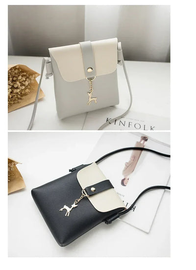 Fashion Handbags Women Bags Designer New Casual Bag Mobile Phone Bag Personality Deer Charm Single Shoulder Diagonal Bag