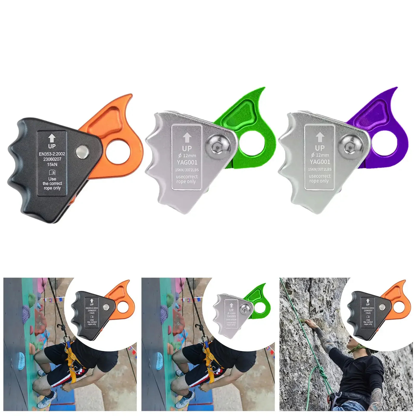 Rope Grab Rope Grabber Fall Belay Device High Strength Lanyard Grab Adjuster