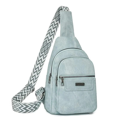 Women Men PU Leather Shoulder Bag Fashion Sling Crossbody Bag