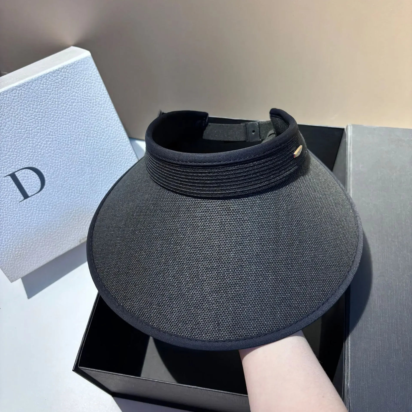 Luxury Panama Sunscreen Sun Hats for Women Big Brim Straw Hat UV Protection Adjustable Sports Summer Tennis Golf Empty Top Hat