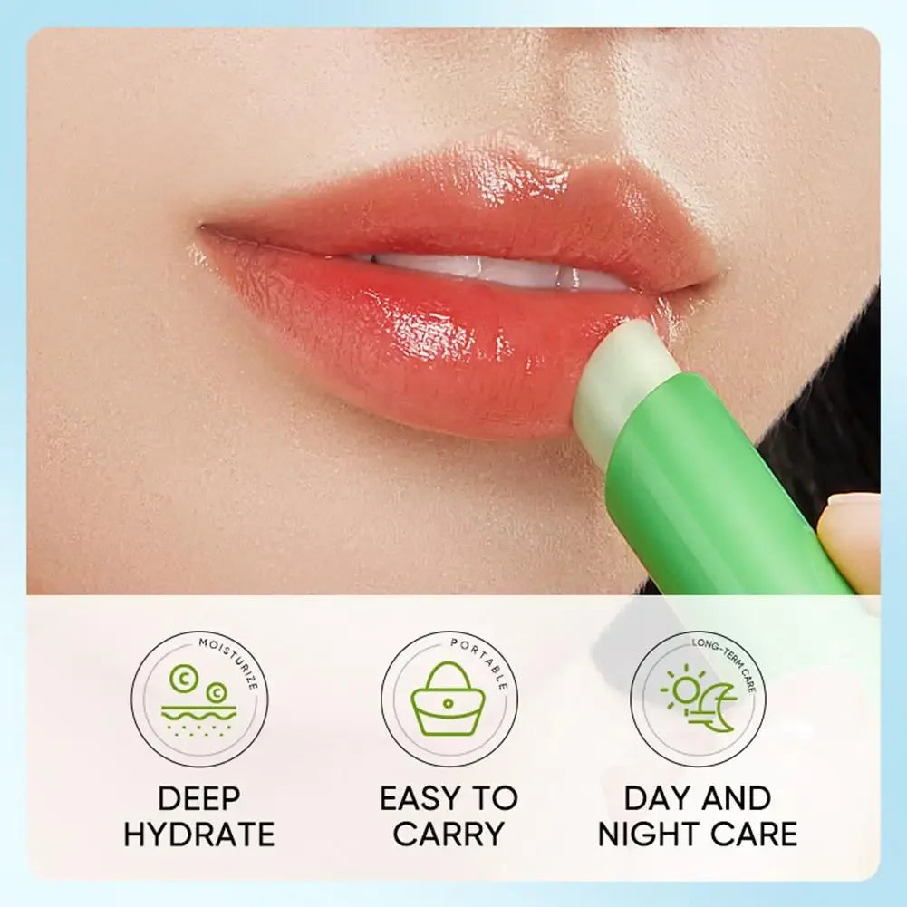 Refreshing hydrating repair lipstick Aloe Vera Vitamin essence Double Protection Moisturizing Water Lip Balm beauty skincare