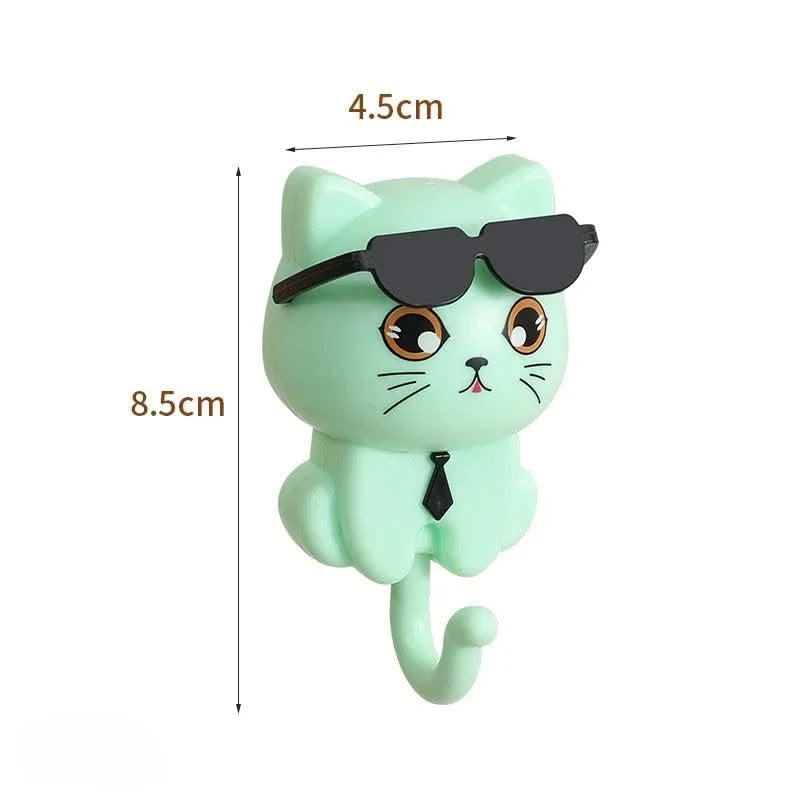 Kitten Hooks Cartoon Cats Gravities Induction Decorative Hooks Storage Racks for Keys Umbrellas Towels Adhesive Hooks Home Items