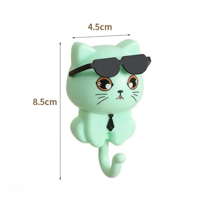 Kitten Hooks Cartoon Cats Gravities Induction Decorative Hooks Storage Racks for Keys Umbrellas Towels Adhesive Hooks Home Items