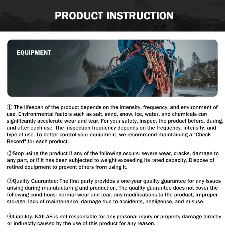 KAILAS Rock Climbing Descender 8 Descend Ring Downhill Eight Ring with Bent-ear Rappelling Gear Belay Device EquipmentK EB101