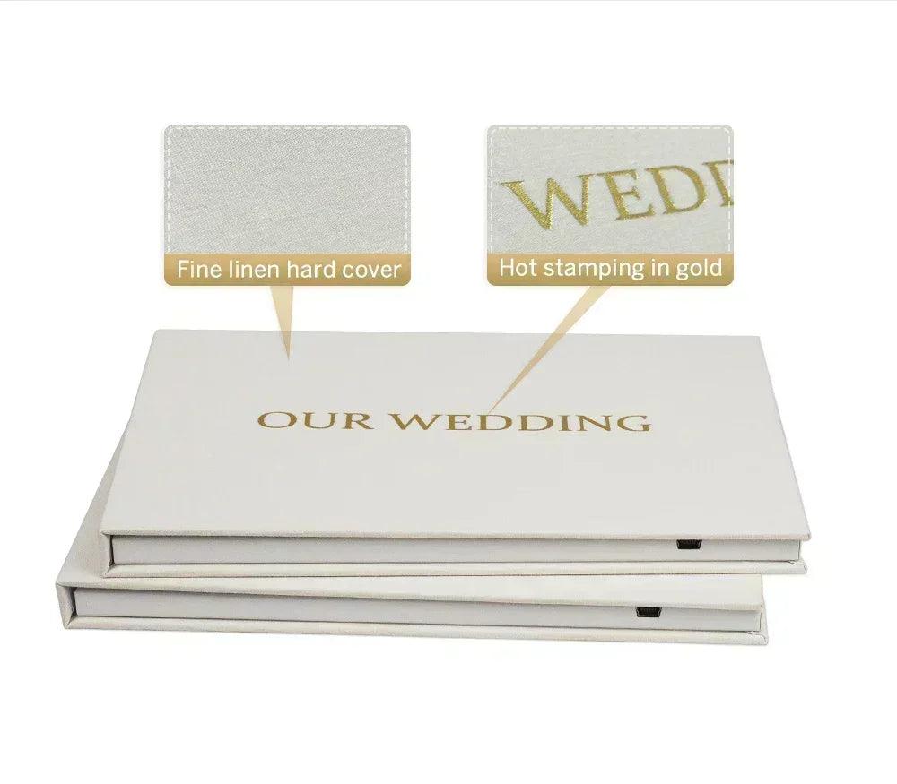 Linen bound video book wedding album up to 3 hours of video