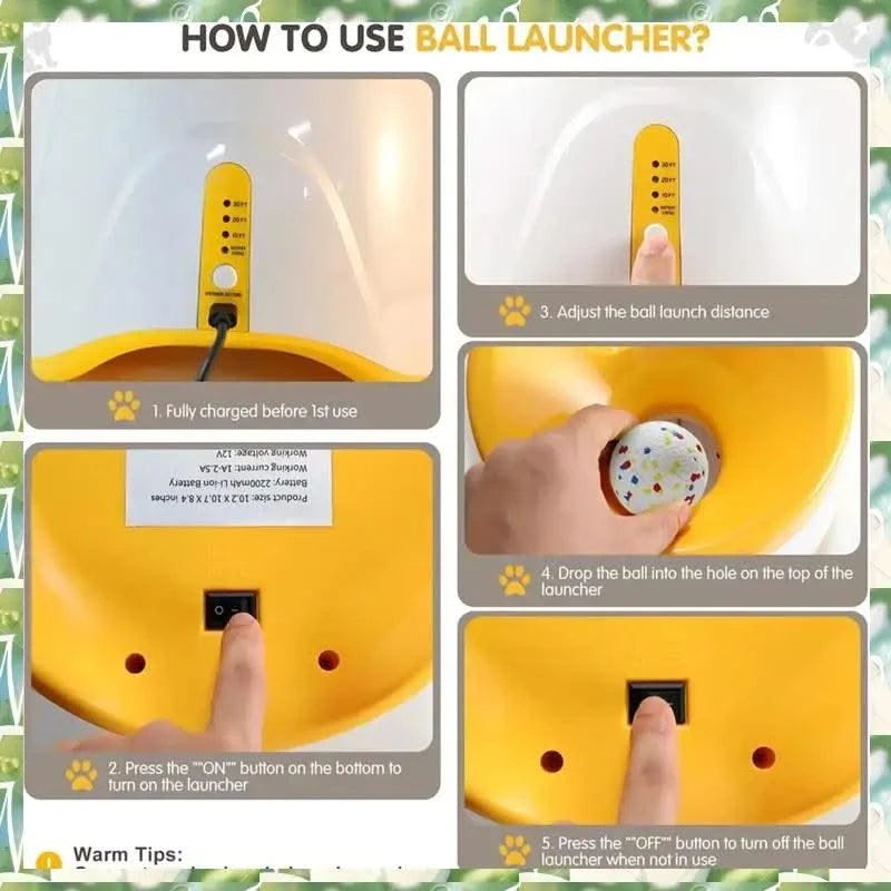 FIZP Automatic Tennis Ball Launcher Perfect Home Dog Toys Ball Launcher For Dog Outdoor Exercise & Training