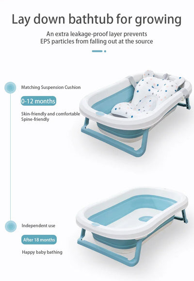 Baby Bath Support Pad Foldable Floating Seat Adjustable Newborn Bathing Cushion Infant Safety Net Hammock
