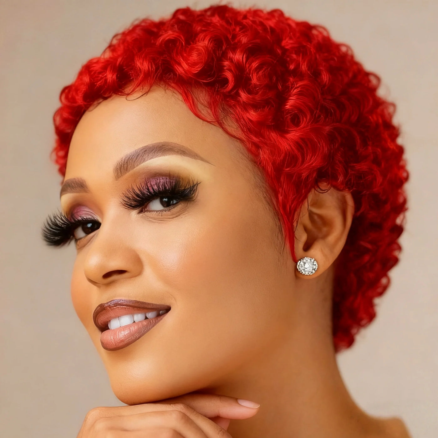 Short Curly Human Hair Wigs For Women Full Machine Made deep wave Wigs Human Hair Choice Cheap Wigs On Clearance Sale