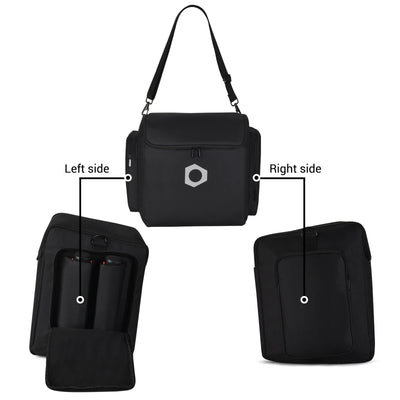 Speaker Carry Case with Microphone Pockets Portable Protective Case Large Capacity Padded Storage Bags for JBL PartyBox Encore 2