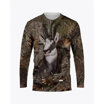 Men's Long Sleeve T-shirt 3D Camouflage Printed T-shirts Hunting Animals T Shirts Casual Tshirt Ropa hombre Tops Tshirt Outdoors