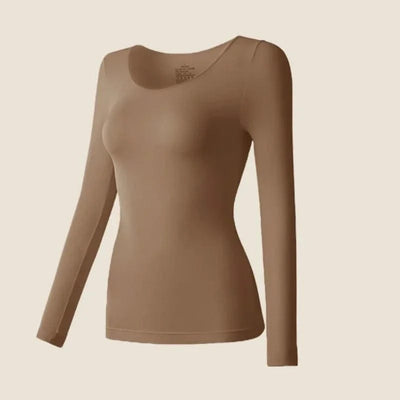 Women's Thermal Underwear Autumn Winter Bottoming Shirt Long-sleeved T-shirt Thin Thermal Top Second Women's Thermal Skin L-XL