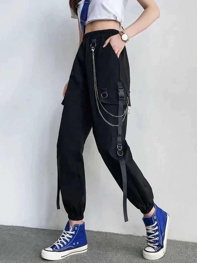 Women Cargo Pants Fashion Punk Pockets