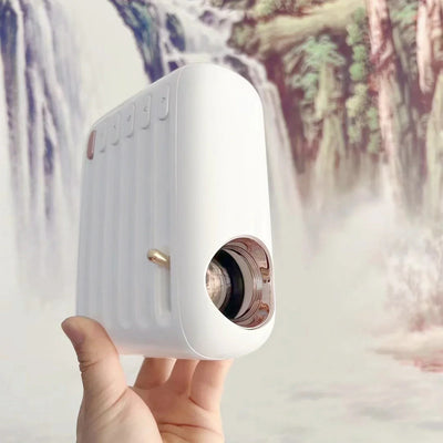 Portable Projector 50-200in Screen Size with HD/AV/USB Interfaces 30000H Lifespan Built-in Speaker Phone Projector for Home