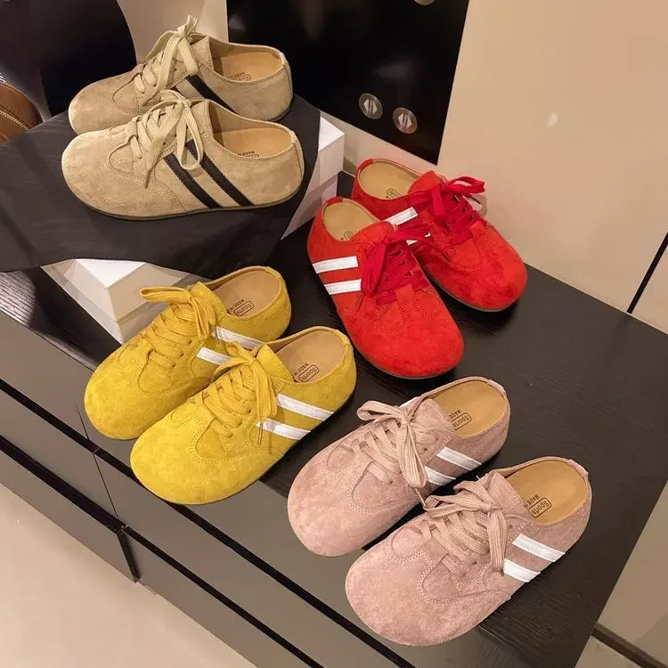 2025 Casual Sneakers Woman Shoes Slippers Flats Platform Sandals Mules NEW Brand Designer Lace Up Loafers Summer Womens Sneakers