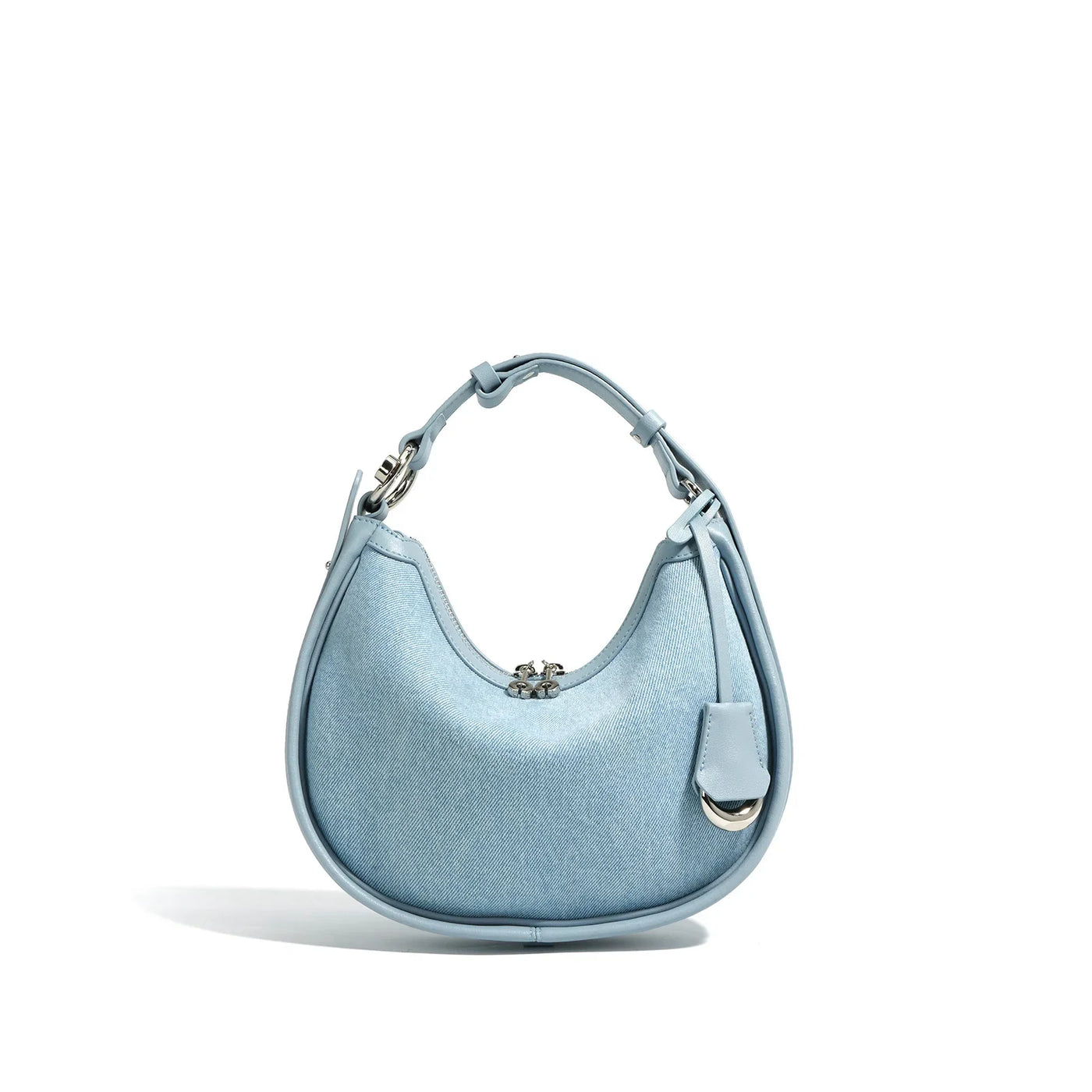 2024 New Women Bag Lady Fashion Half Moon Underarm Shoulder Bag Messenger Female Summer Soft Lightweight Denim Fabric Handbag