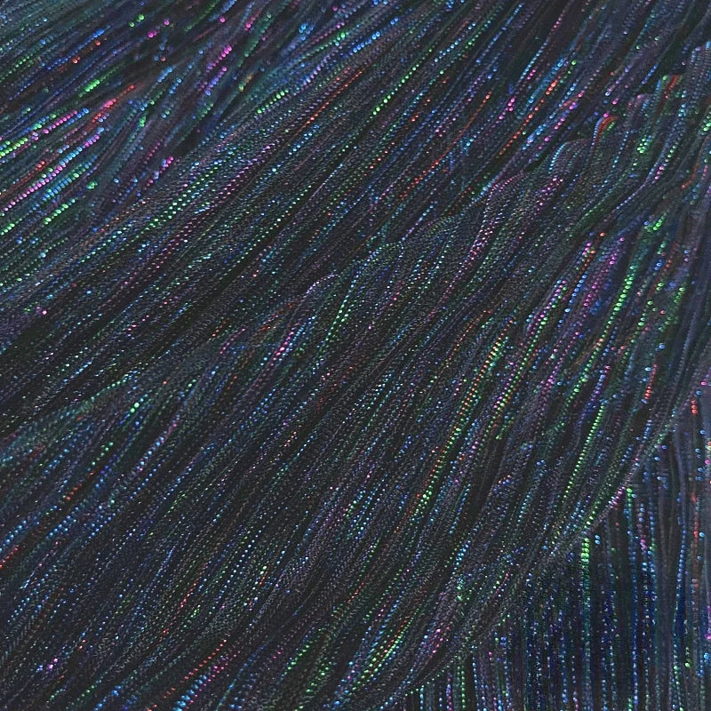 Soft Tulle Pleated Fabric Bark Wrinkle Texture By The Meter for Wedding Decoration Clothes Sewing Anti-wrinkle Cloth Glossy Gray