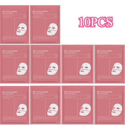 1/10PCs Bio Collagen Face Mask Shrink Pores Deep Hydrating Overnight Mask Moisturizing Refreshing Brightening Face Skin Care