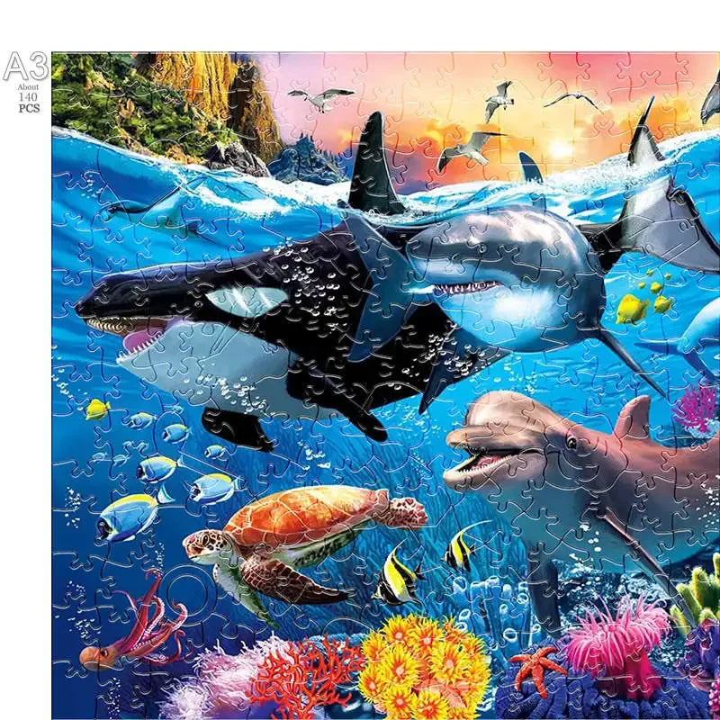 Fox montessori educational toys for children wooden puzzles brain trainer games animal puzzle board set toy