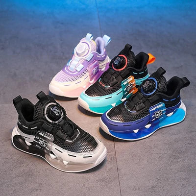 Children's school sports shoes breathable mat mesh casual anti slip easy to wear, suitable for boys and girls aged 5-10 years ol