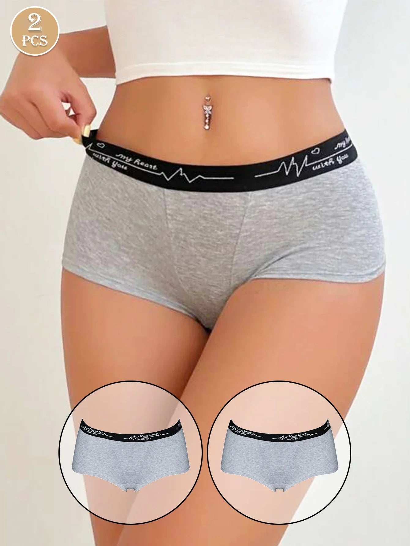 Ladies Solid color boxers Briefs Comfortable Female Underwear Sporty Style Casual Sexy Panties for Women S-XL