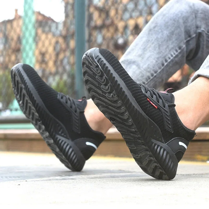 Men's work safety shoes Sports shoes Anti-puncture and anti-smash protection shoes Lightweight men's casual shoes Safety boots