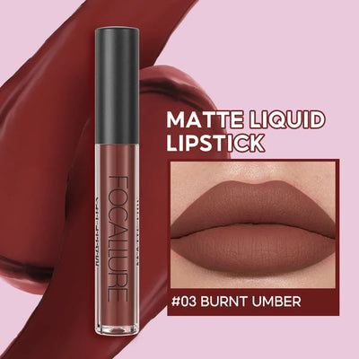 FOCALLURE Matte Liquid Lipstick Waterproof Long-lasting Lightweight Lip Gloss Lips Glaze Lips Tint Makeup for Women's Cosmetics