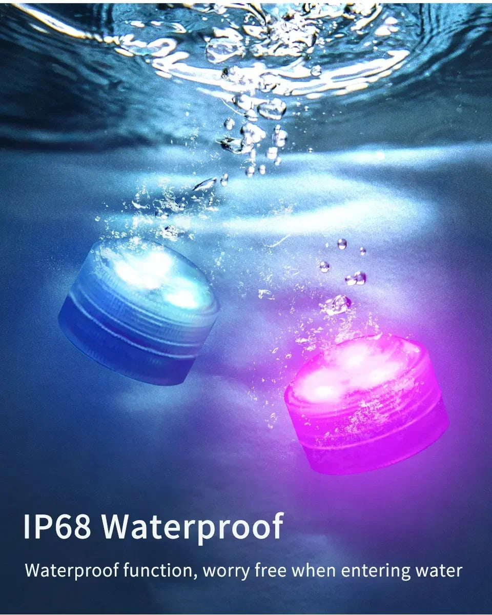 3leds RGB Underwater Night Led Submersible Light Lamp Battery Operated Garden Swimming Pool Light for Wedding Party Vase Bowl