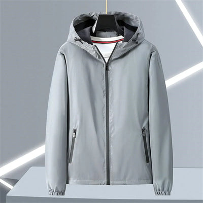 Men Summer Outdoor Reflective Jackets Thin Lightweight Loose Large-Sized Sun-Protective Clothing Waterproof Windbreaker Jackets