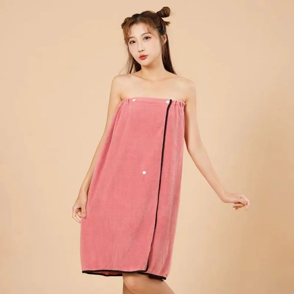 Swimming Bathrobe Microfiber Lady Bathrobe Soft Cartoon Bath Skirt Thickened Quick-drying Spa Bathrobes Summer