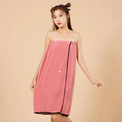 Swimming Bathrobe Microfiber Lady Bathrobe Soft Cartoon Bath Skirt Thickened Quick-drying Spa Bathrobes Summer