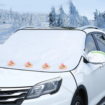 Winter Car Front Snow Frost Cover Windshield Frost Ice Cover Sunshade Protector Foldable Keep Warm Cover