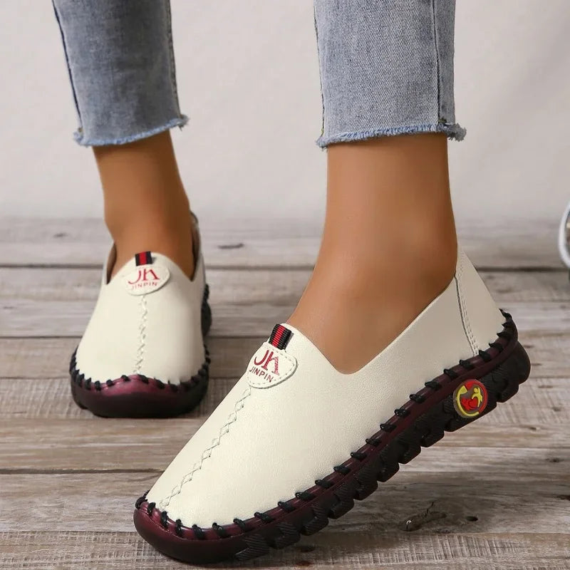 Orthopedic shoes for woman wide foot slip on loafers elderly women flat moccasins new nurse doctor comfort womens orthotic shoes