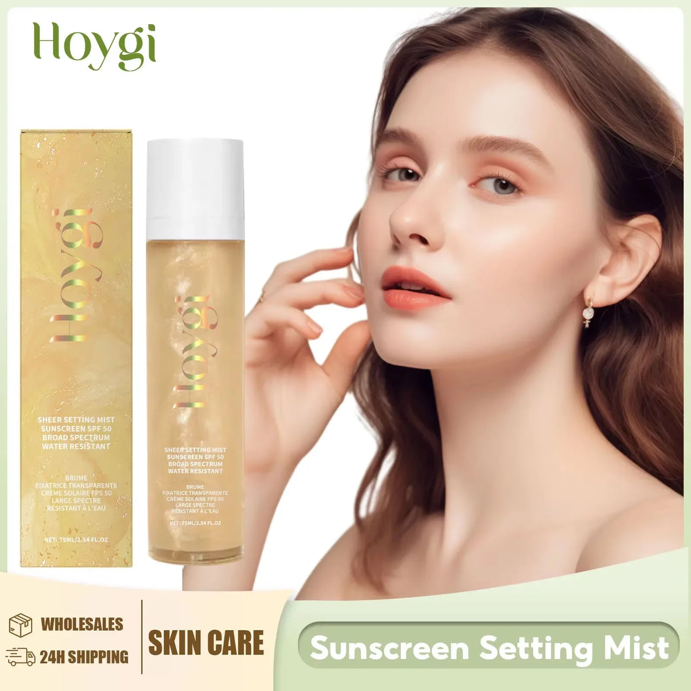 Spf 50+ Setting Sprays for Makeup Waterproof Lasting Oil Control Natural Refreshing Anti UV Sunscreen Finishing Mist Cosmetics