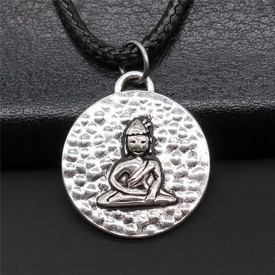 Religious Necklace Buddhist Buddha Statue God Buddha Necklace Charm Buddhist Meditation Hinduism Zazen Necklace