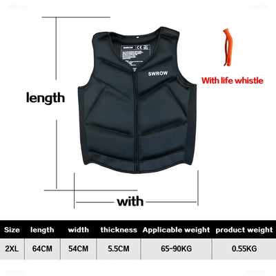 Wake Surfing Impact Vest CE Approved Neoprene Life Jacket Wakesurf Comp Vest surf But Great for All Other Watersports Activities