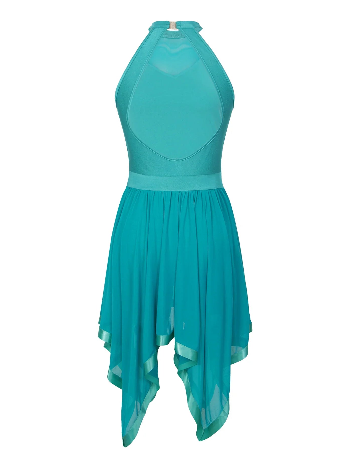 Elegant Ballet Leotards Dance Dress For Women Shiny Sequins Asymmetrical Hem Mesh Lyrical Dresses Prom Performance Costume