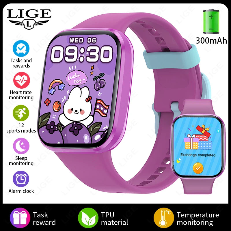 Smart Watch Sports Fitness Kids Clock 2025 Children Watches For Girls Boys Gift Electronic Bracelet Digital Wristwatch Men Women
