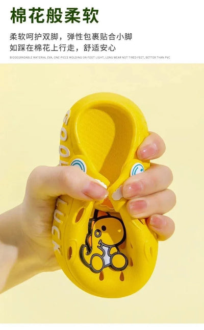 Child Kawaii Blue Cartoon Clogs Shoes Summer Kids Lovely Dinosaur Outdoor Cute Boys Sandal Light Breathable Casual Garden Shoes