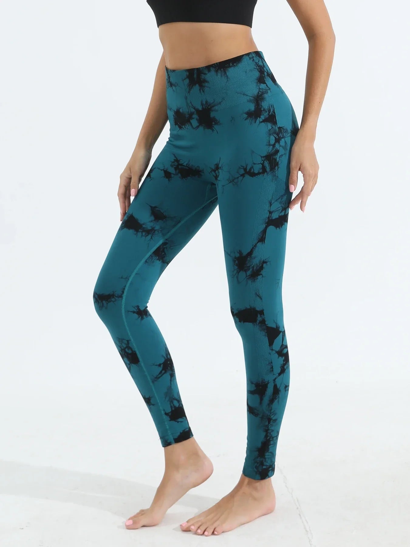 Women's Tie Dye Yoga Leggings High Waist Butt Lifting Soft & Stretchy Workout Skinny Pants