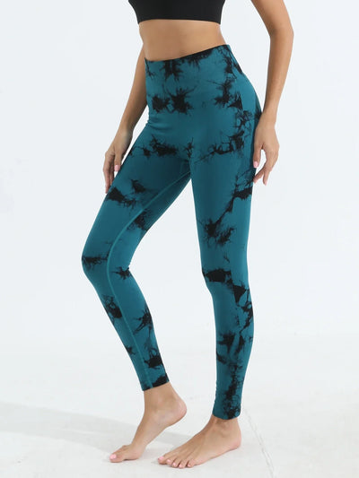 Women's Tie Dye Yoga Leggings High Waist Butt Lifting Soft & Stretchy Workout Skinny Pants