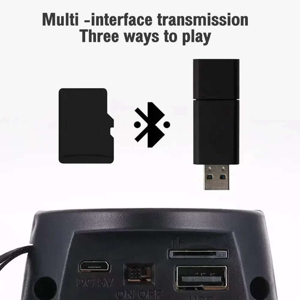 1202 Wireless Bluetooth Speakers Home Outdoor Portable Small Speaker Subwoofer Car Audio Bass MP3 Player Sound System LED Lights