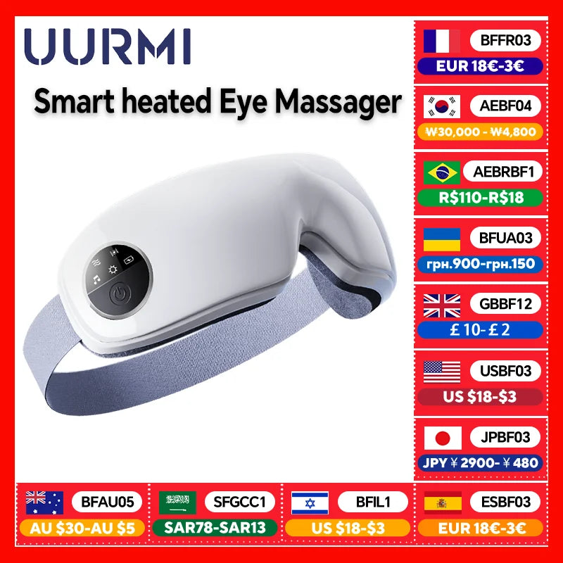 UURMI Germany Smart heated Eye Massager HYY-002 Multi Frequency Massage Warm Compress Soothing Music Home Use