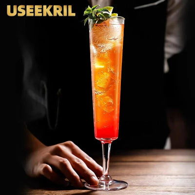 Creative Cocktail Glasses Cup Small Capacity Cold Drink Cups Milkshake Juice Long Drink Cup Champagne Glass Cups Drinkware Tools