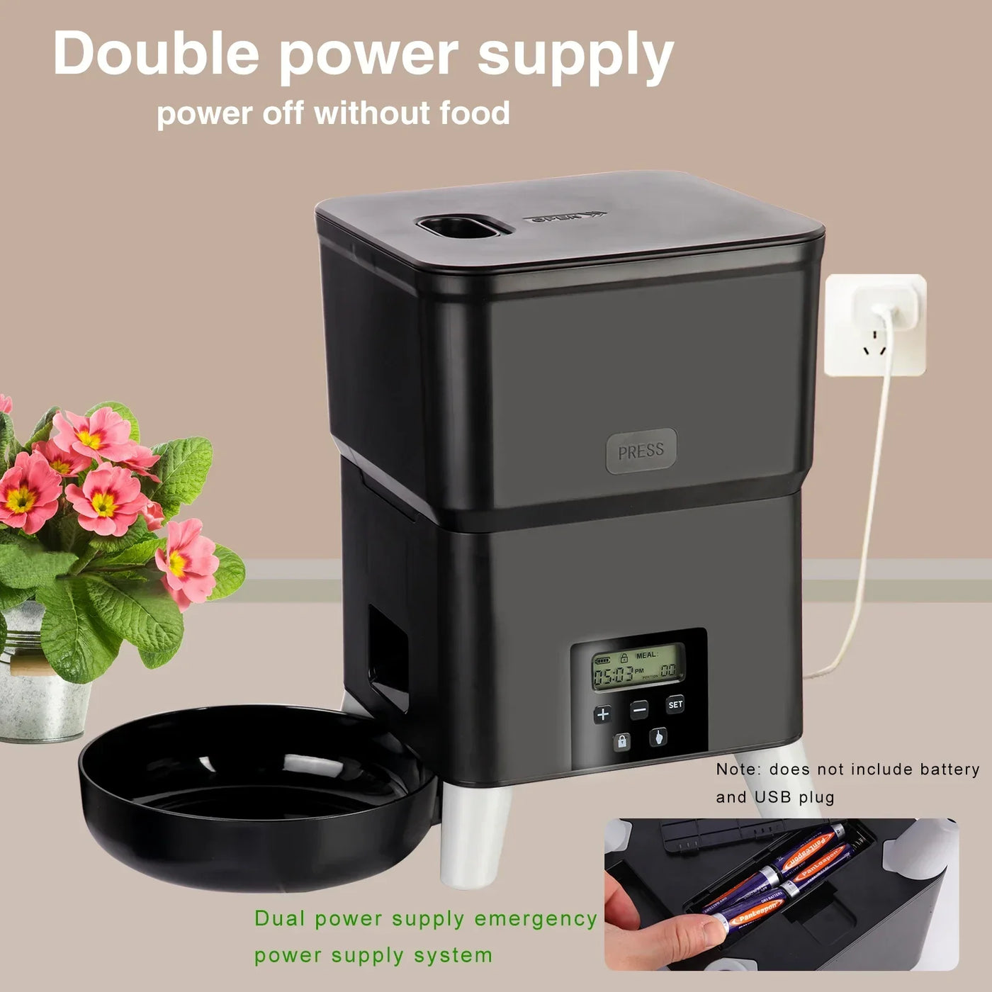 2L Automatic Pet Feeder Smart Food Dispenser for Cats and Dogs Timed Quantitative Feeding Scientific Feeding Pet Supplies