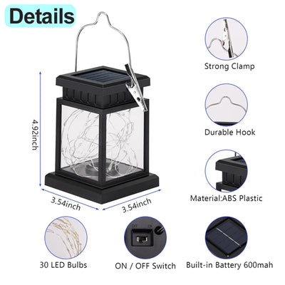 Solar LED Lights Outdoor Focus Floor Lanterns Panel Candle Terraza Indoor Hanging Balcony Birds Decoration Lighting For Garden