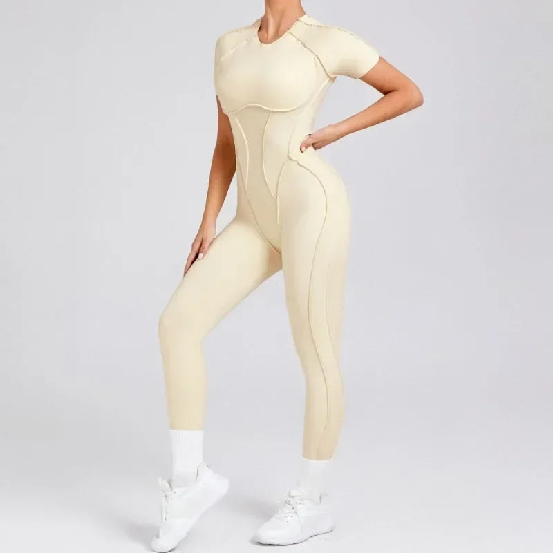 Seamless Yoga Jumpsuits Sports Fitness Hip-lifting